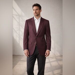 Loro Piana Nordstrom Men’s Burgandy Blazer 41R 100% Camelhair Sport Coat Classic